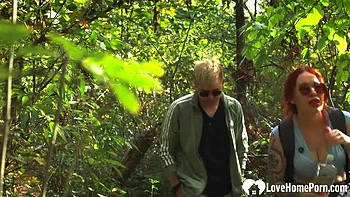 Hot Redhead Babe Fucked Hard in Tent - Crazy Outdoor Sex