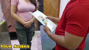 Indian Boss Calls Hot Secretary Home for Appraisal and Hardcore Standing Sex - Big Natural Tits, Doggy Style