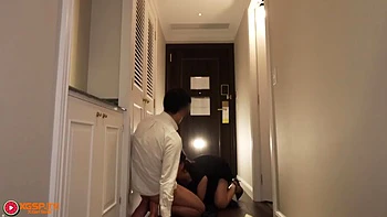 Standing Doggy Mirror Fuck in Elegant Bathroom