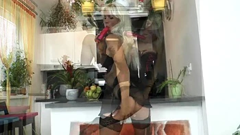 Kathy Anderson with red toy