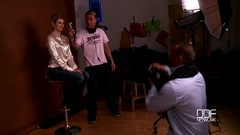 Three cumshots on one sexy babe