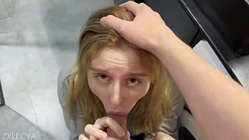 Amateur Blonde Stepsister Zxlesya Begs For Cum On Face In Empty Home POV