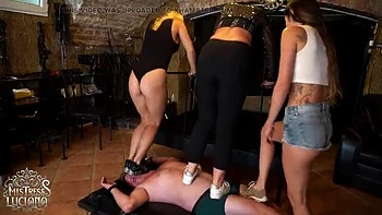 Mistress Luciana Humiliates Slave - Extreme BDSM Trampling & Ballbusting