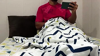 Stepmom's Big Tits Friend Helps Stepson with Porn Addiction - Footjob & Titty Fucking in Hindi