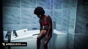 Black Beauty Bathing in Africa