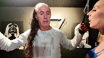 Skin Care MILF Domination - Blonde Mistress Spits on Submissive Slave