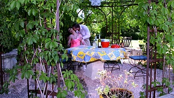 Brunette does kinky blowjob in euro wife hardcore video