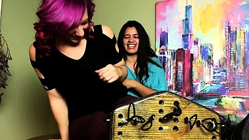 Devil’s Footstool femdom lesbian foot fetish tease