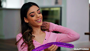 Brunette Lesbians Lick Bald Pussy in Bodysuit