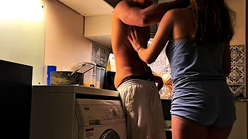 I fuck my best friend's girlfriend in the kitchen while