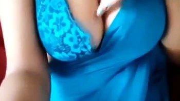 Sexy Indian girl playing with her boobs