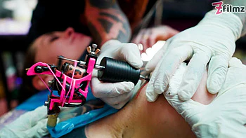 Big Dick Tattooed Foursome - Merry's Anal Adventure with Double Blowjob & Facial