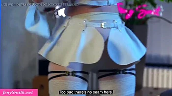 Hot MILF Jeny Smith Flashes Tits & Pussy for Guy's Masturbation