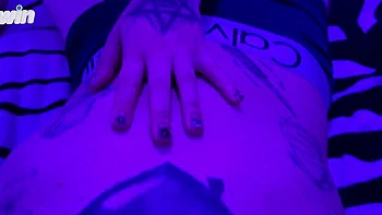 Big Tits Babe Gets Fucked Hard Under Neon Lights