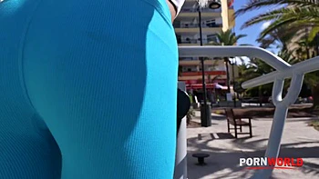 Athletic Blonde Veronica Leal Gets DPd By Two Strangers Outside GP2815