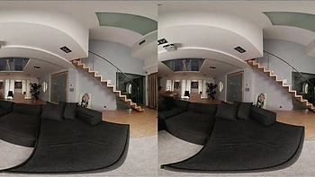 Little Caprice shaves and rides big cock in POV