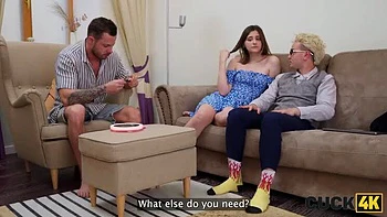 Hot Brunette Wife Fucked Stranger While Cuckold Watches