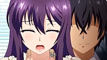 Жёсткий хентай с полной телкой и кончей