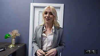 Spicy busty blonde Lola Pearl penetrated right in the office