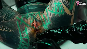 Latex Lesbians Fuck Anal with Toys