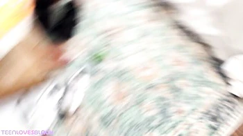 Petite stepdaughter takes big black cock creampie