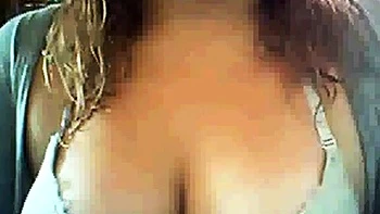 French Amateur Brunette Strips and Shows Nipples