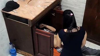 Husband almost catches wife fucking plumber