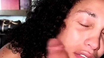 Sloppy Hairy Dick Blowjob POV