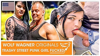 Rough German fuck with big cock outside