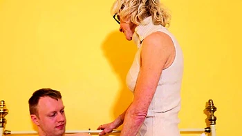 Young Guy Fucks Mature Blonde Landlady