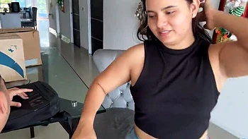 Young Woman Creampied & Squirting by Triple Cock Surprise