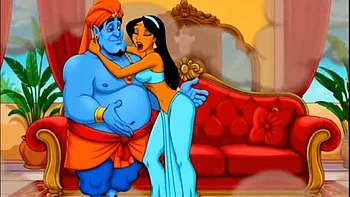 Princess Jasmine Rubs Pussy on Magic Lamp for Hot Hentai Fuck
