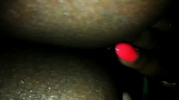 Ebony babe in lingerie bareback and swallows cum