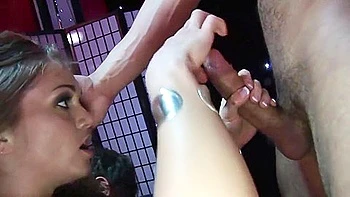 Big Tits Strippers Sharing Cocks & Anal Party