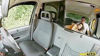 Brunette Gets Fucked Cowgirl Style In Taxi By Cocky Denis