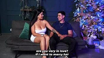 Muscular Brother-in-Law Fucks Busty Latina Sister for Xmas