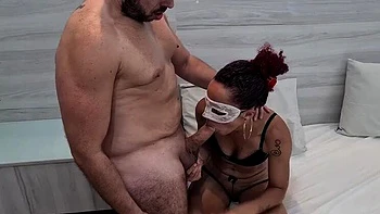 Married MILF DP Fuck with Two Cuckold Friends & Cum Mouth