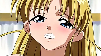 Блондинка из аниме хентай сосёт и грубо трахается