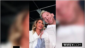 Hotwife rubia Cassie Bender recibe creampie de BBC frente a su marido