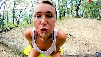 Blonde Tourist Gets Fucked Hard in Every Hole Outdoors
