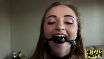 Bound Teen Gets Hardcore Rough Anal & Deepthroat