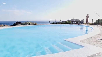 Tiny-Titted Teen Walks Naked on the Beach Ass Out