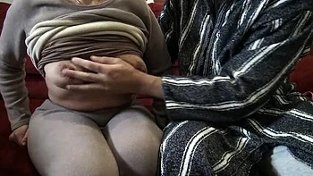 Stepdad Touches Teen’s Hairy Pussy First Time