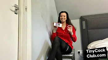 Classy babe humiliates guys with tiny cocks