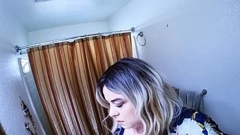 Follé a mi hijastro para quedarme embarazada - rubia con tetas grandes