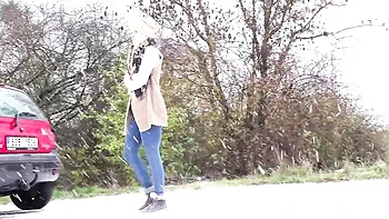 Blonde Model Bianca Pisses Outdoors Nude