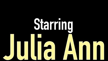 Julia Ann's Big Tits Masturbation with Dildo