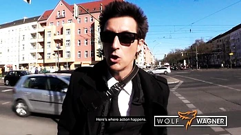 Lustful redhead angel cums in mouth outside