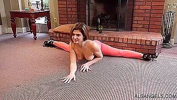 Leah Gotti's Acrobatic Photoshoot with Big Tits and Pussy