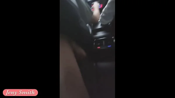 Jeny Smith gave a ride for a stranger and show it all. Got naked and tease in taxi